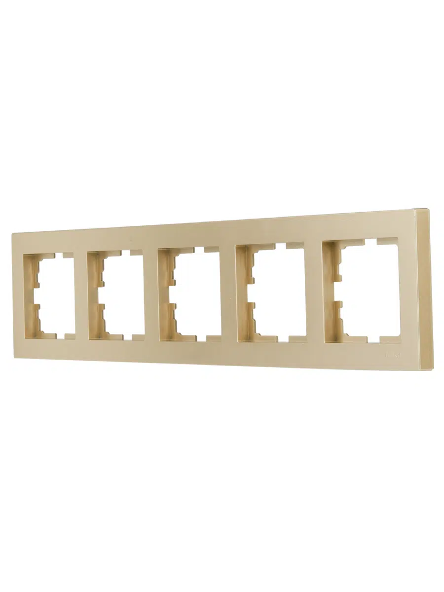 VESNA Рамка 5-ая горизонтальная без вст золото LEZARD 742-3600-150 - Вид №2