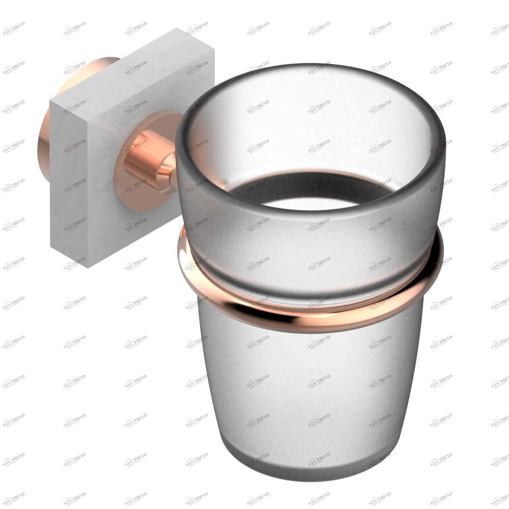 G3V-536 Стакан настенный для зубных щёток Thg-paris Montaigne marbre blanc Vénus Розовое золото G3V-536 CAT.F