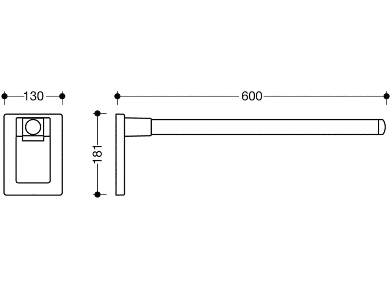 950.50.11091 Откидная опорная рейка моно HEWI Stützen  - Вид №7