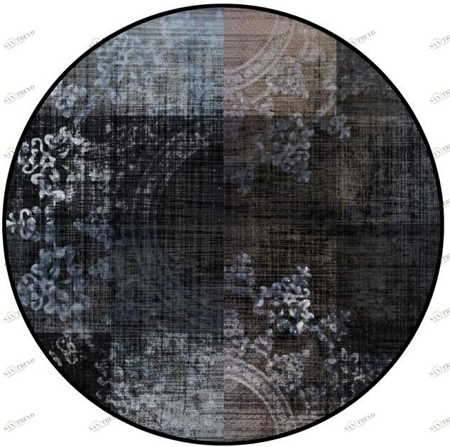 YO2 Круглый коврик в стиле пэчворк из полиамида Olden masters sun-id-1412936