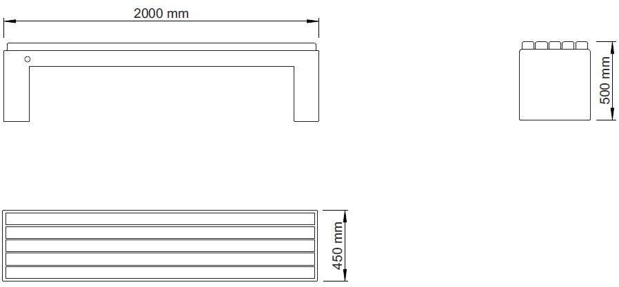 ENCHO ENCHEV - ETE Скамейка из бетона и дерева без спинки sun-id-1436545 - Вид №10