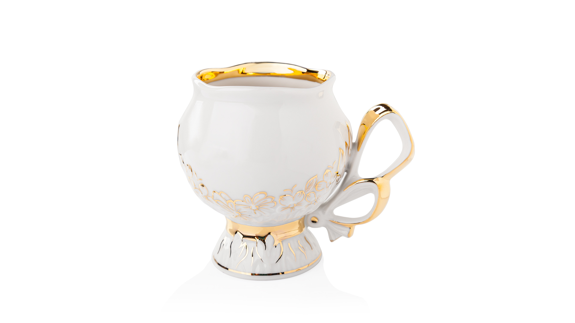 10618584 Мануфактуры Гарднеръ в Вербилках Чашка чайная с блюдцем 300мл "Подарочная с бантом" Фарфор, Керамика  - Вид №1