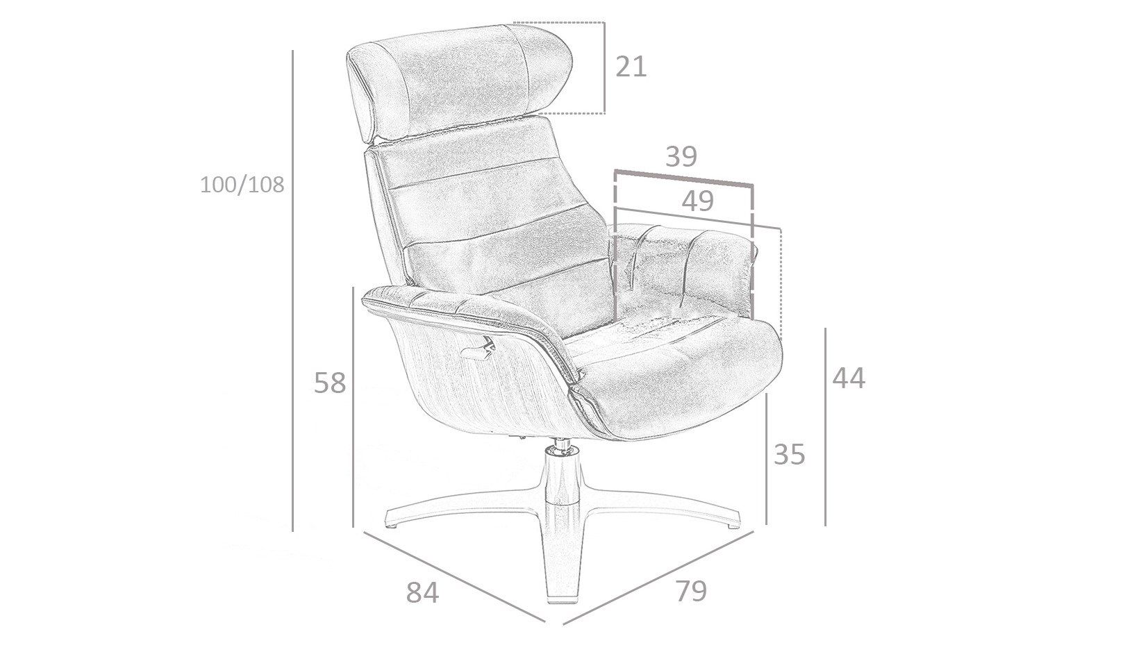 Кожаное кресло с подлокотниками Angel Cerda Nature Life ARCH-00027820 - Вид №12
