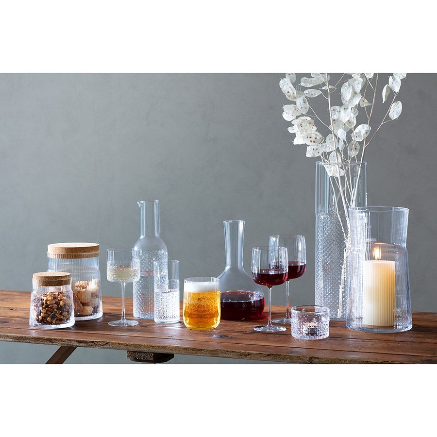 Ваза стеклянная прозрачная 40 см Wicker LSA INTERNATIONAL - 00-3894925 Прозрачный  - Вид №2