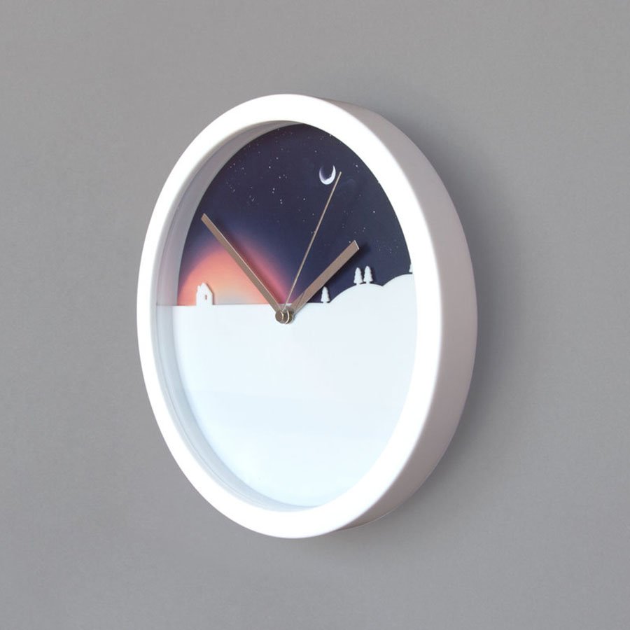 Часы настенные разноцветные Day And Night SUCK UK  00-3880706 Белый;голубой;разноцветный;розовый  - Вид №4