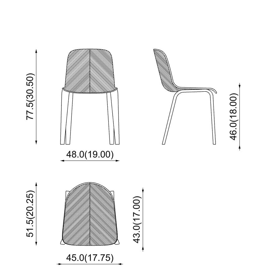 Многослойный стул PIAVAL Контракт в елочку ARCH-00140063 - Вид №6