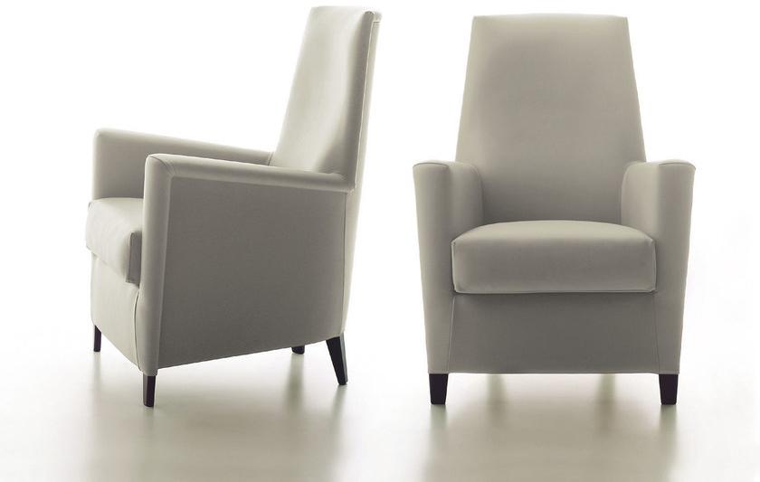 Verzelloni Съемное кожаное кресло с высокой спинкой Calvino sun-id-1462912 - Вид №2