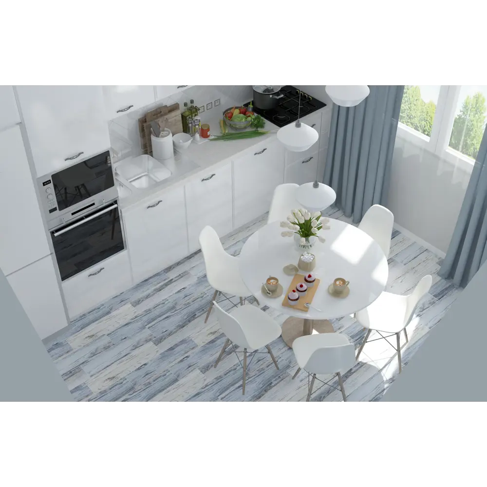 Глазурованный керамогранит Beryoza Ceramika Монреаль GP 14.7x59.4 см 1.31 м² цвет голубой 86276547 STLM-2029680 BERYOZA CERAMICA - Вид №2
