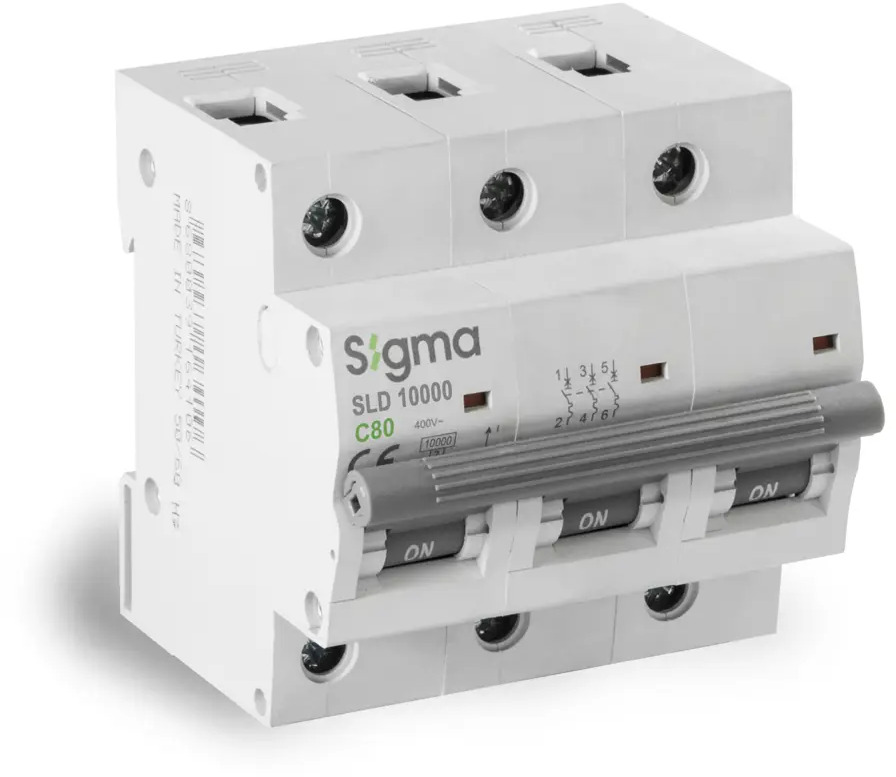 91228134 Автоматический выключатель Sigma elektrik 3P C80 А 10 кА 1SL380C STLM-1111331