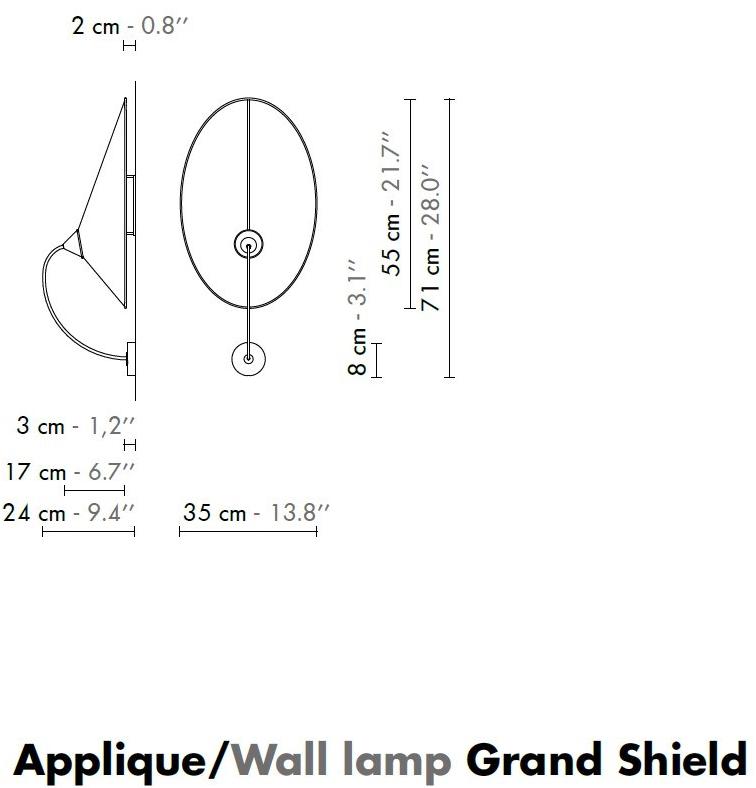designheure Светодиодный настенный светильник из ткани Shield sun-id-1447979 - Вид №6
