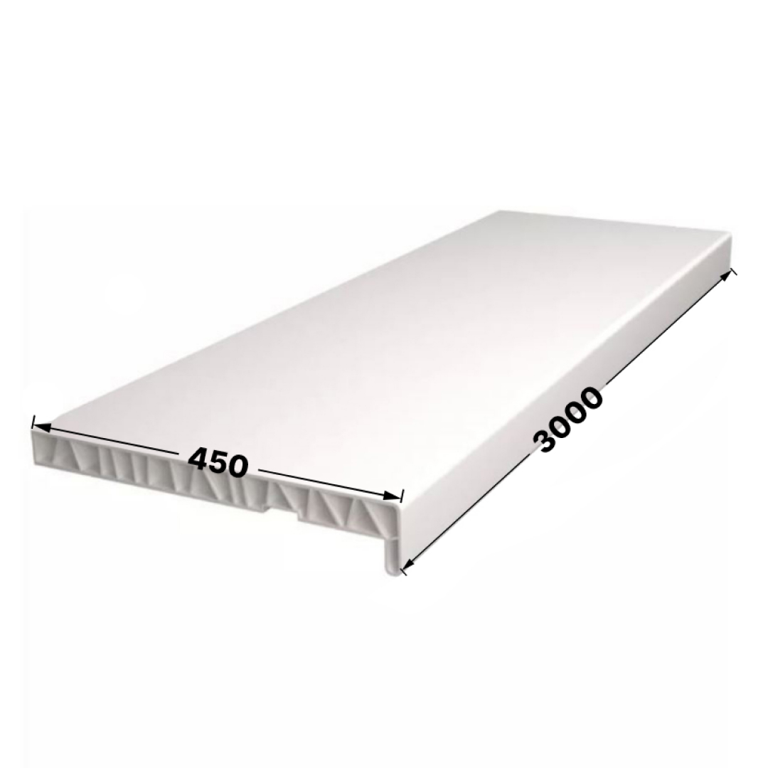 Подоконник ПВХ /белый/ 450х3000 STELLA STSR-1915