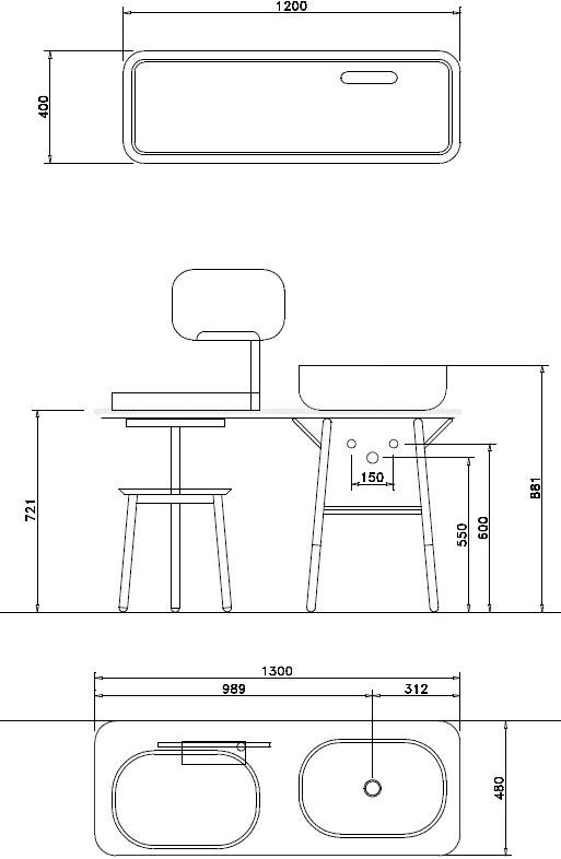 NOVELLO Полная мебель для ванной Oblon sun-id-1344567 - Вид №57