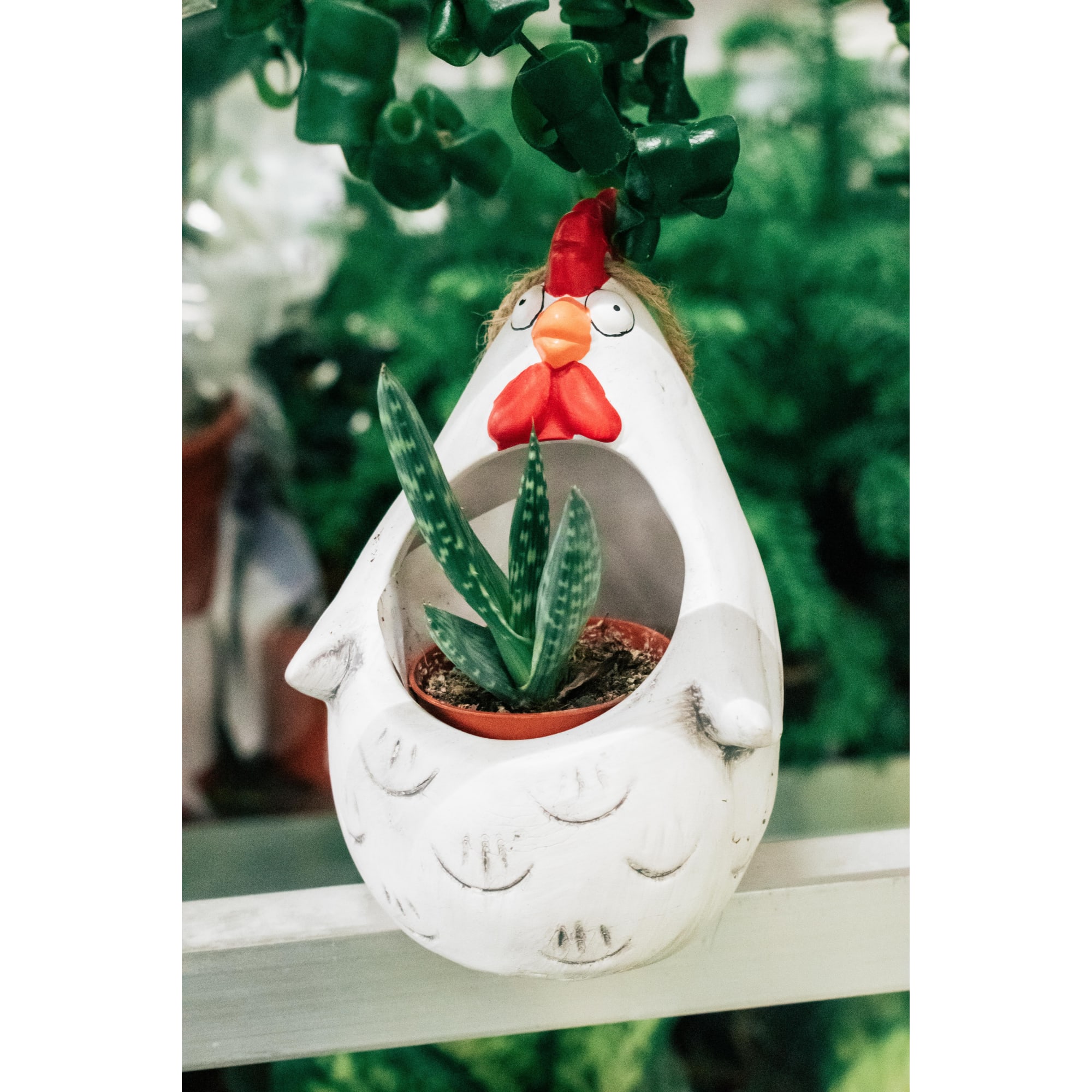 82056883 Кашпо-кактусник 10.5x10x14 см v0.15 л керамика белый Santreyd  - Вид №5