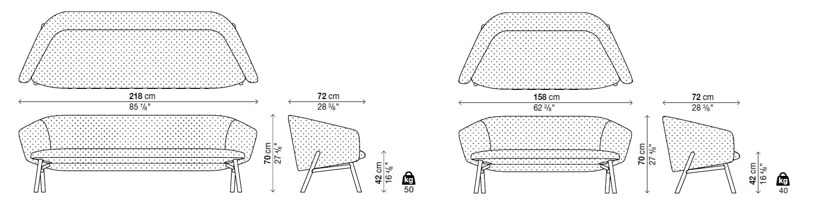 Ткань диван Kristalia Tuile ARCH-00020362 - Вид №5