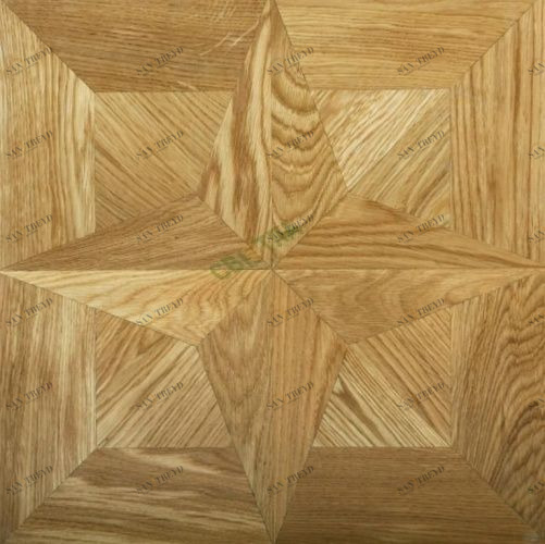 Модульный паркет Светла Инженерный модульный паркет Звезда Dream Castle Модель 74 Лак Дуб Селект (Гладкая) 418х418 мм 26006000300