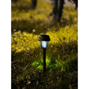 Светильник декоративный «Антимоскит» на солнечных батареях 35 см цвет черный нейтральный белый свет