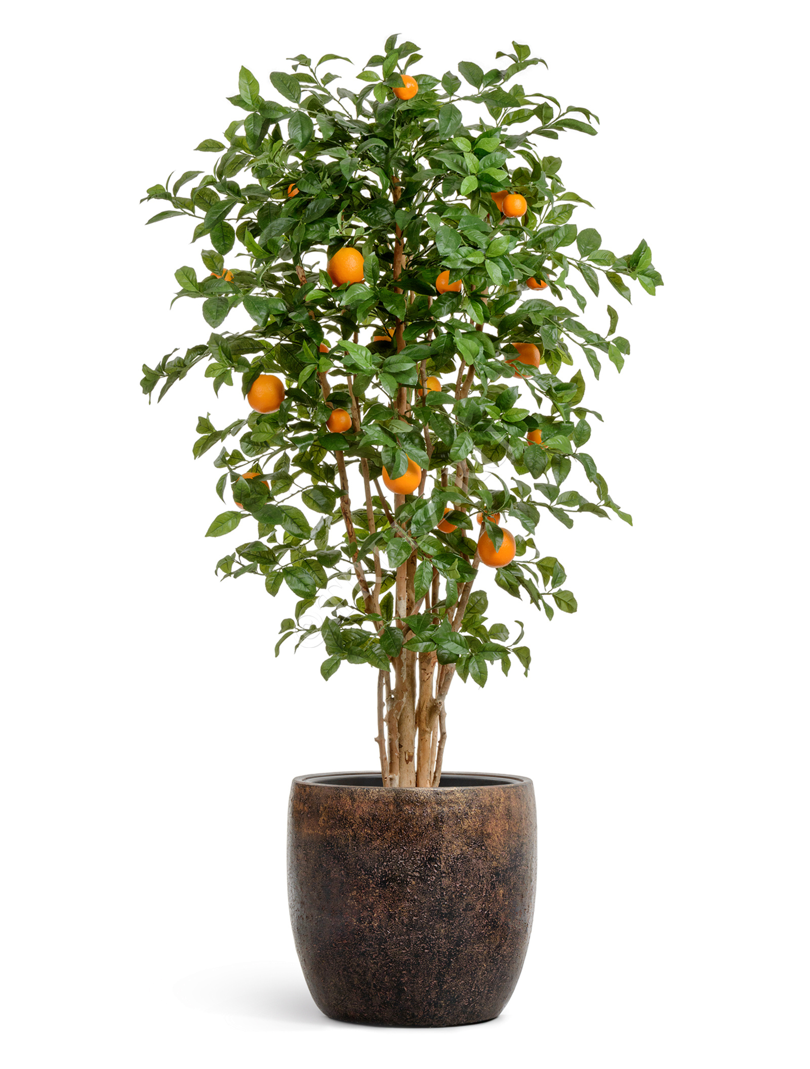 41.3321-04-050-RM-40 Кашпо  Effectory - серия Metal - Конус-чаша - Rough с золотой патиной Цветочная коллекция  - Вид №5