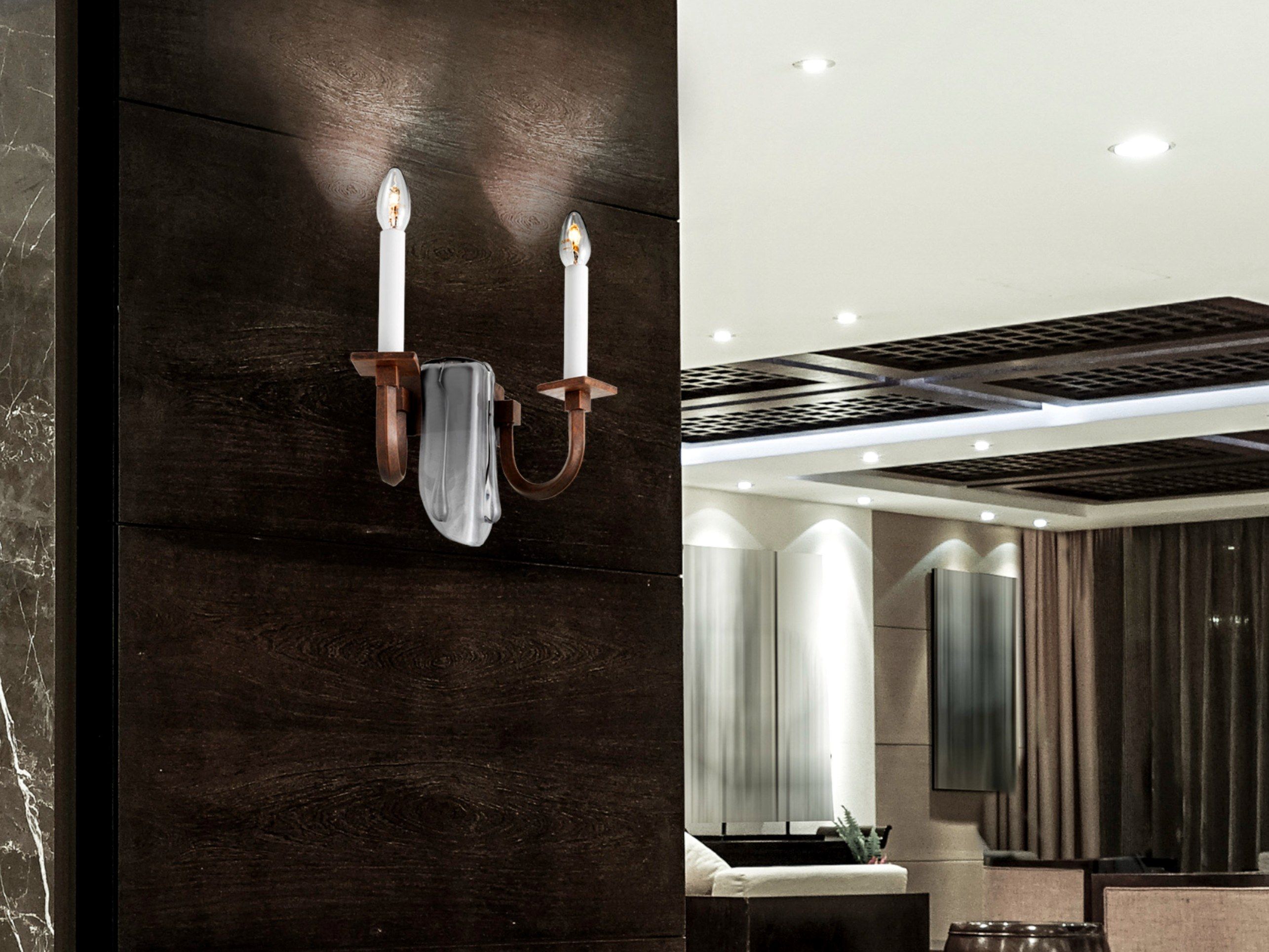 Настенный светильник из металла и стекла с пескоструйной обработкой STILLUX Новые направления ARCH-00003299 - Вид №1