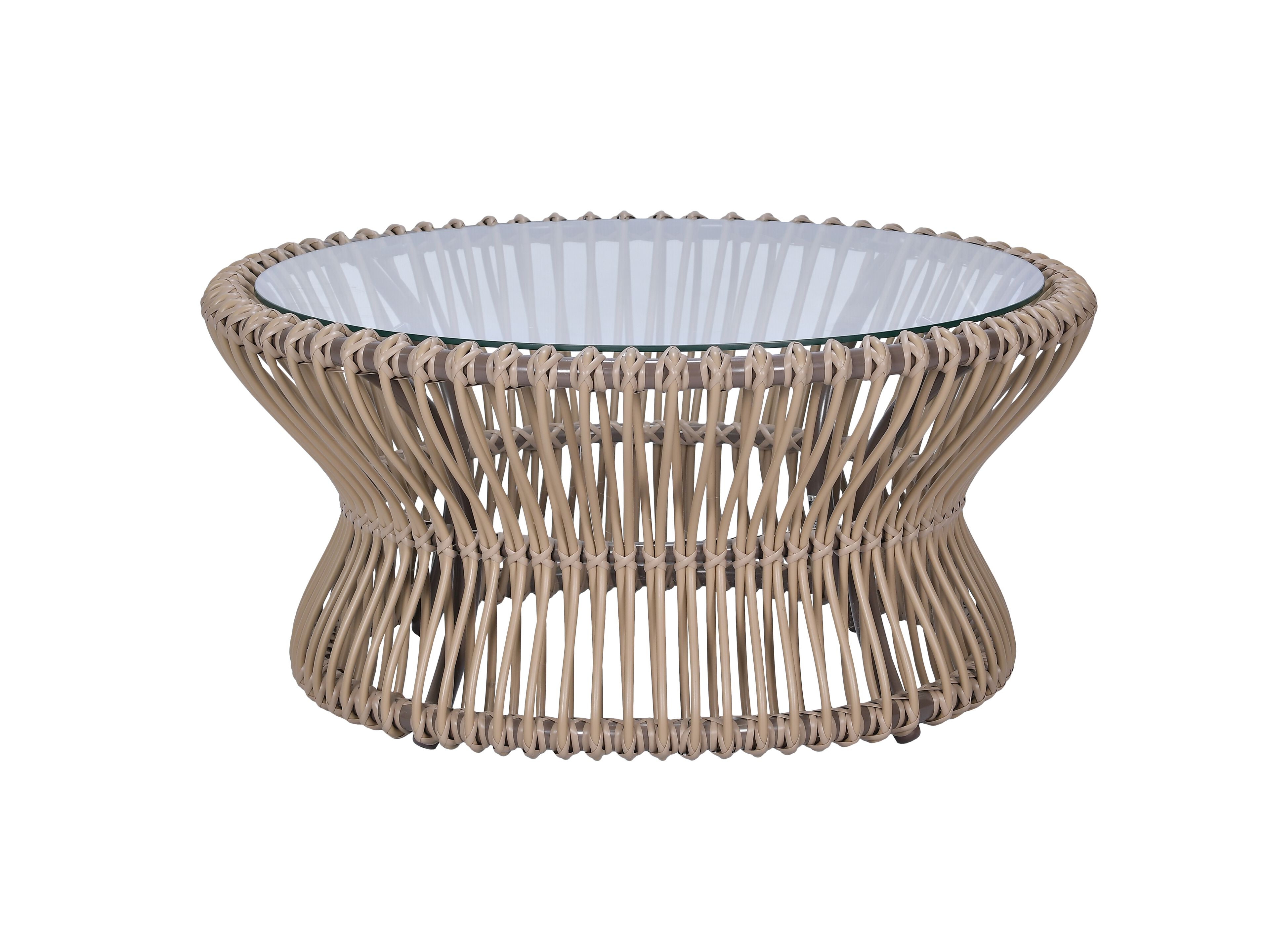 Круглый деревянный и стеклянный садовый журнальный столик cbdesign Capriccio ARCH-00140644 - Вид №21