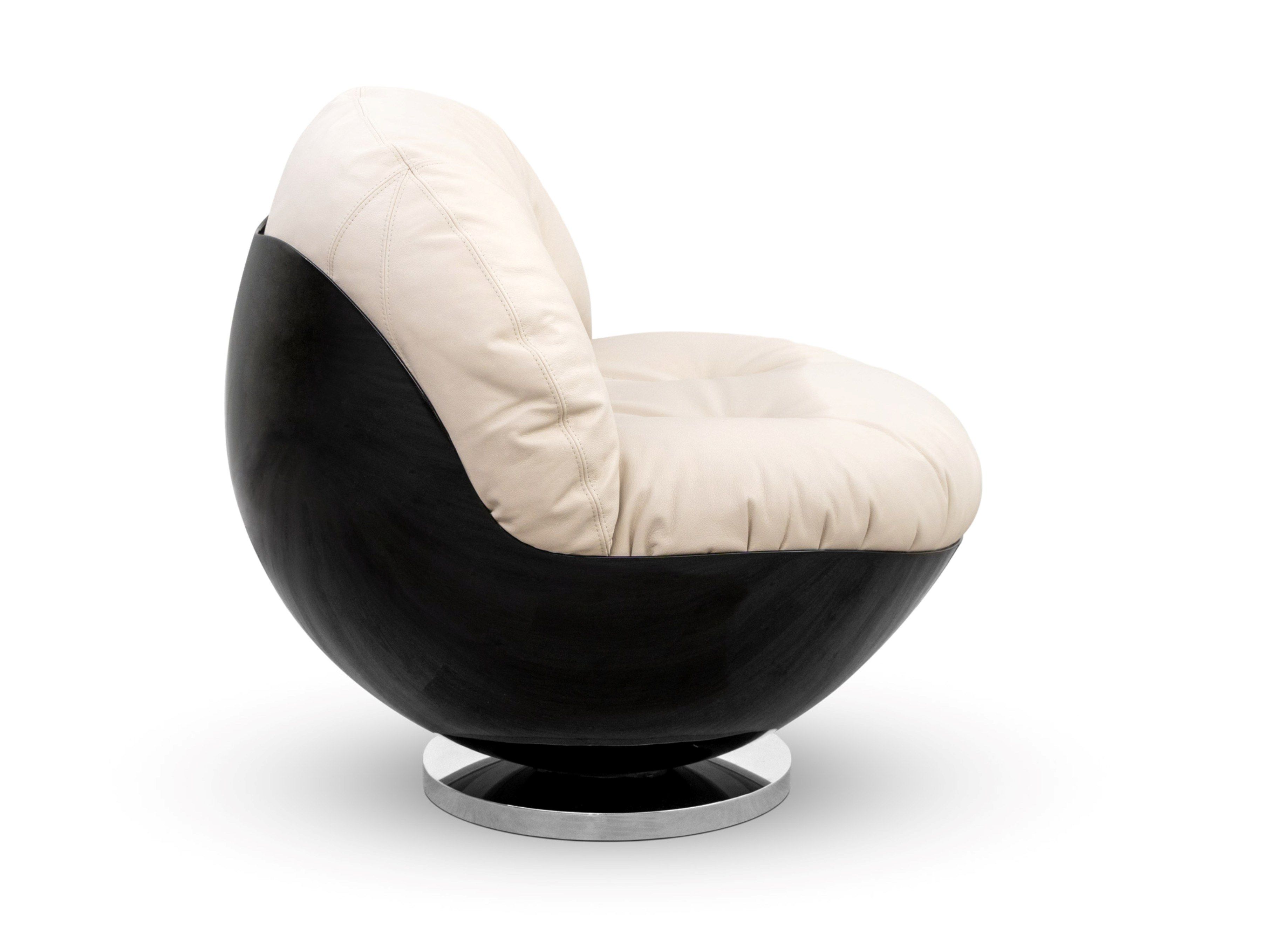 Кожаное вращающееся кресло с каркасом из стекловолокна GANSK Bola ARCH-00072131 - Вид №2