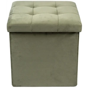 Пуф вельвет Rocksolid зеленый 38x38 см