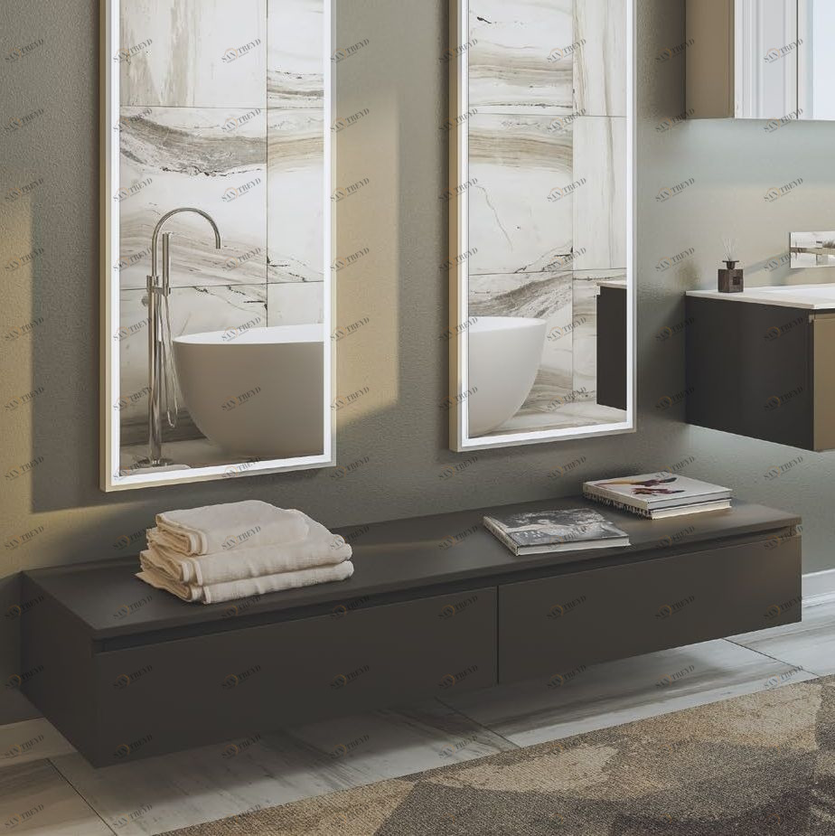 Moma Design Тумба подвесная с 2 ящиками 1600 Emotion250/ 2 антрацит матовый DEM2160LO