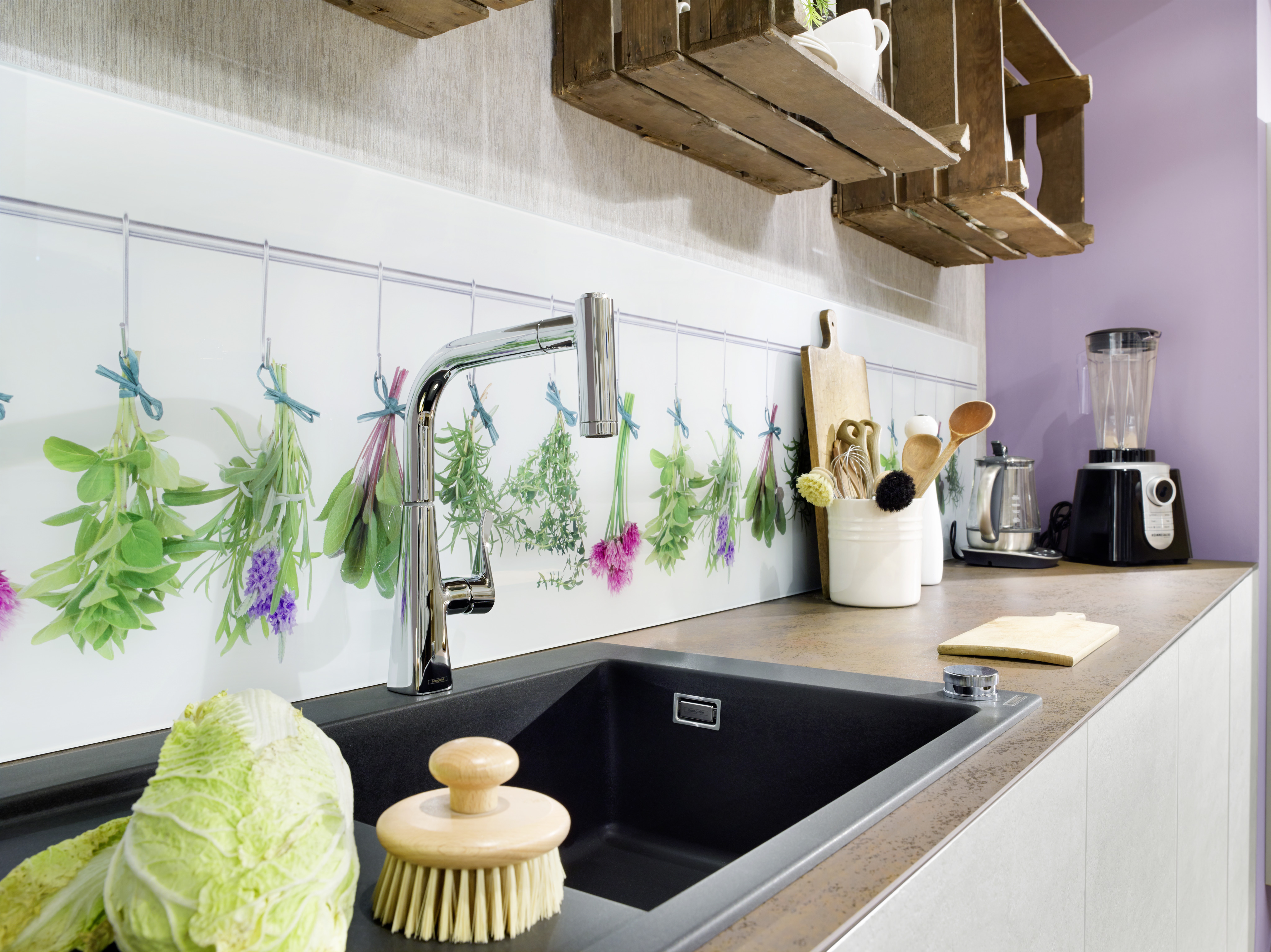 43314380 S51 S514-F450 Встраиваемая мойка 450 с сушкой слева Hansgrohe  - Вид №2