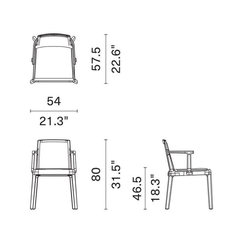 Кожаный стул с подлокотниками District Eight Nôm ARCH-00115997 - Вид №6
