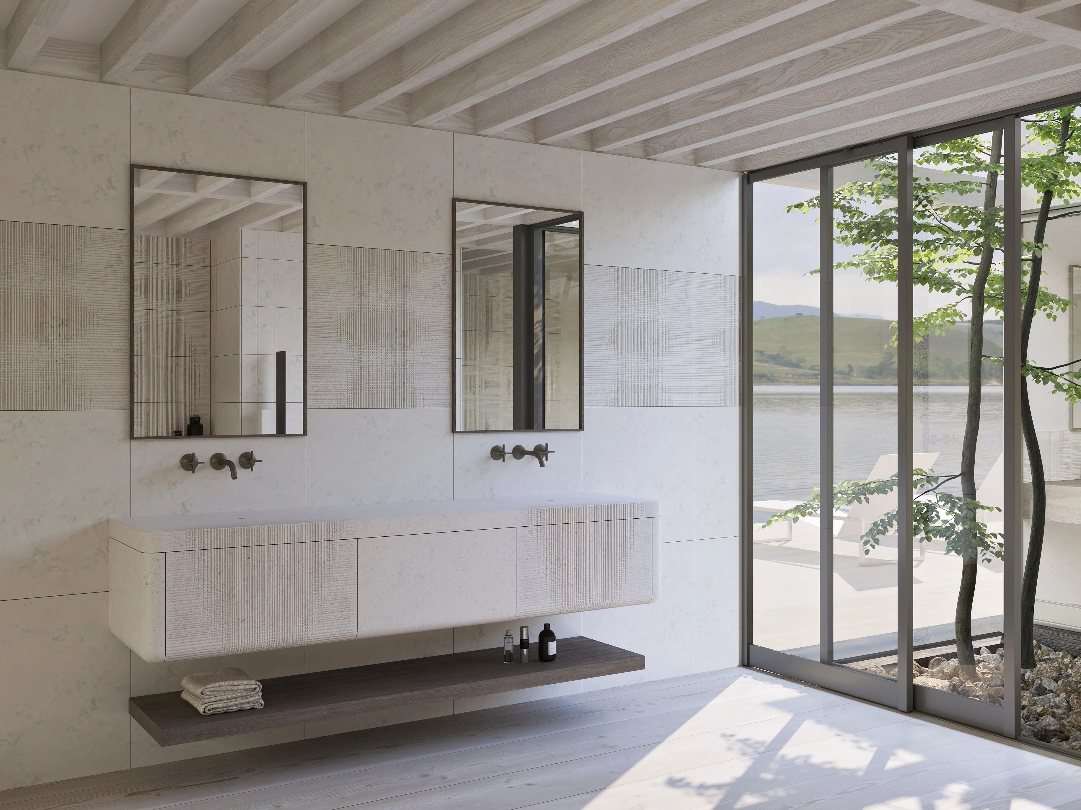 Натуральный камень секционный подвесной умывальник Davani Meridian ARCH-00088472 - Вид №4