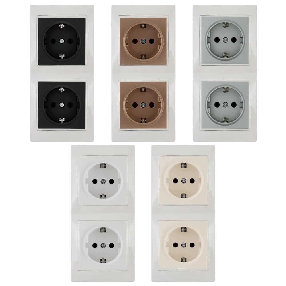 TDM ELECTRIC Рамка вертикальная для розеток и выключателей бежевая 85591187 Таймыр STLM-0064413 - Вид №1