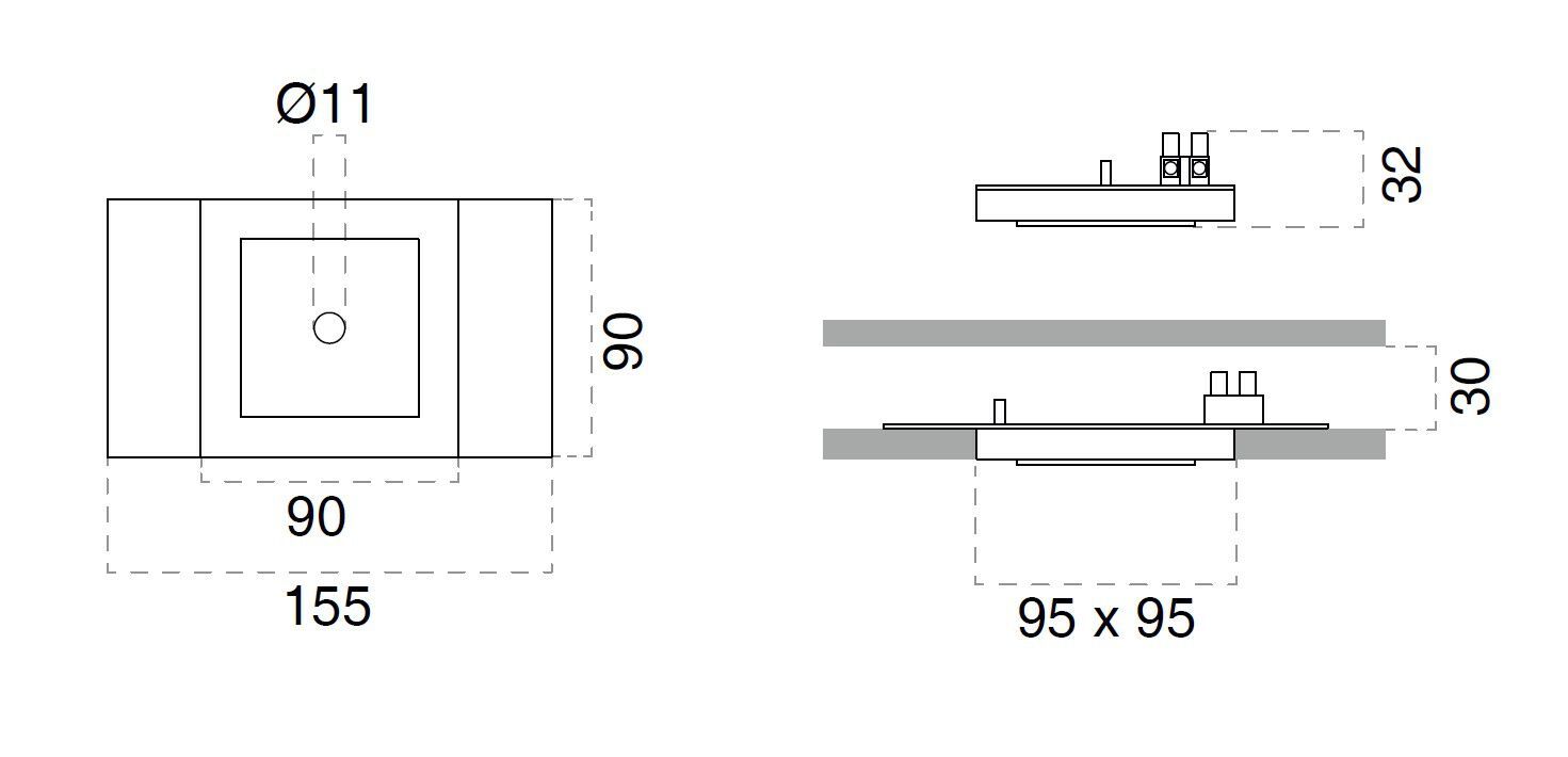 Cristaly ® утопленный светодиодный прожектор 9010 novantadieci MICROLED ARCH-00077703 - Вид №3