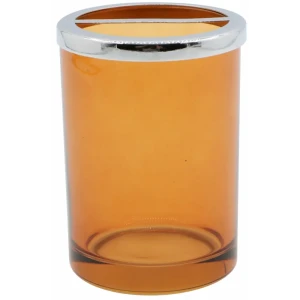 Стакан для зубных щёток Аквалиния «Янтарь» стекло цвет янтарный