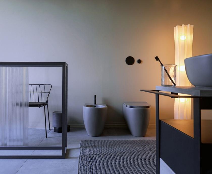 Scarabeo Ceramiche Тумба под умывальник из металла с вешалкой для полотенец Solid sun-id-1377566 - Вид №15