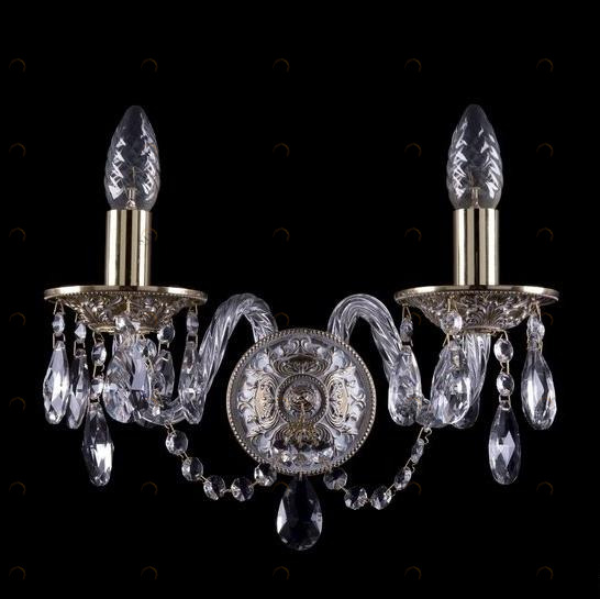 Бра Bohemia Ivele 1610/2/GW BOHEMIA IVELE СВЕЧА 077393 Золото;прозрачный 