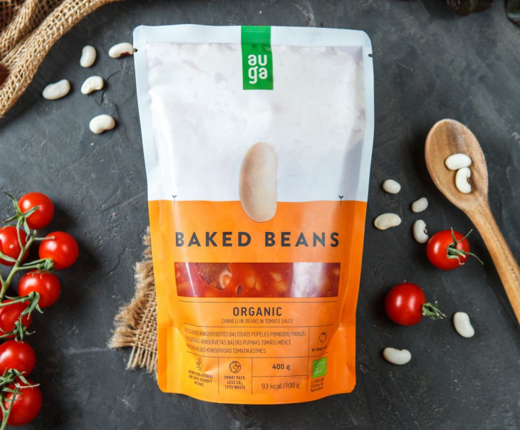 6095 Фасоль белая консервированная в томатном соусе Вкусляндия 