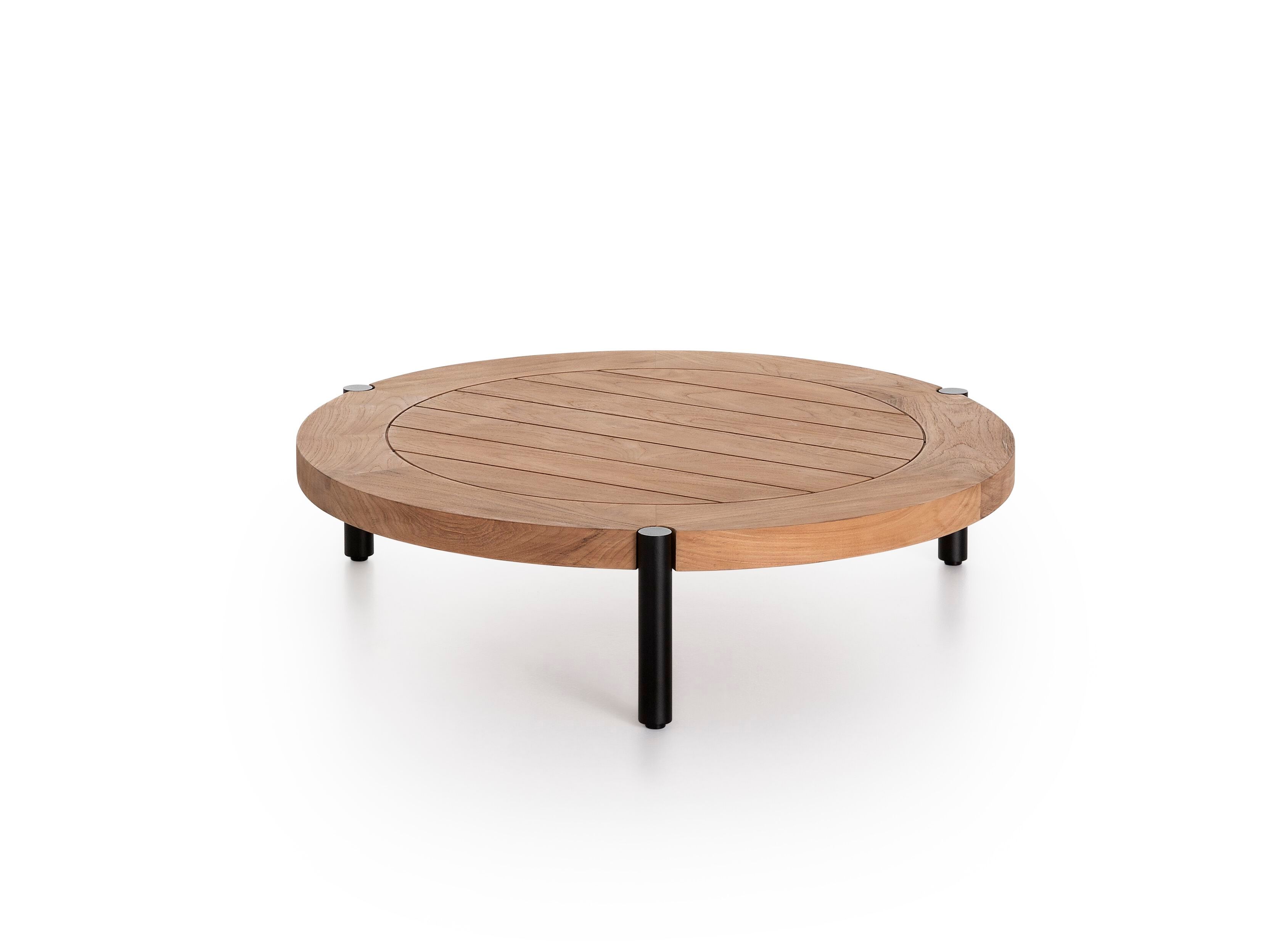 Круглый низкий стол из тикового дерева GANDIABLASCO Lademadera ARCH-00030883