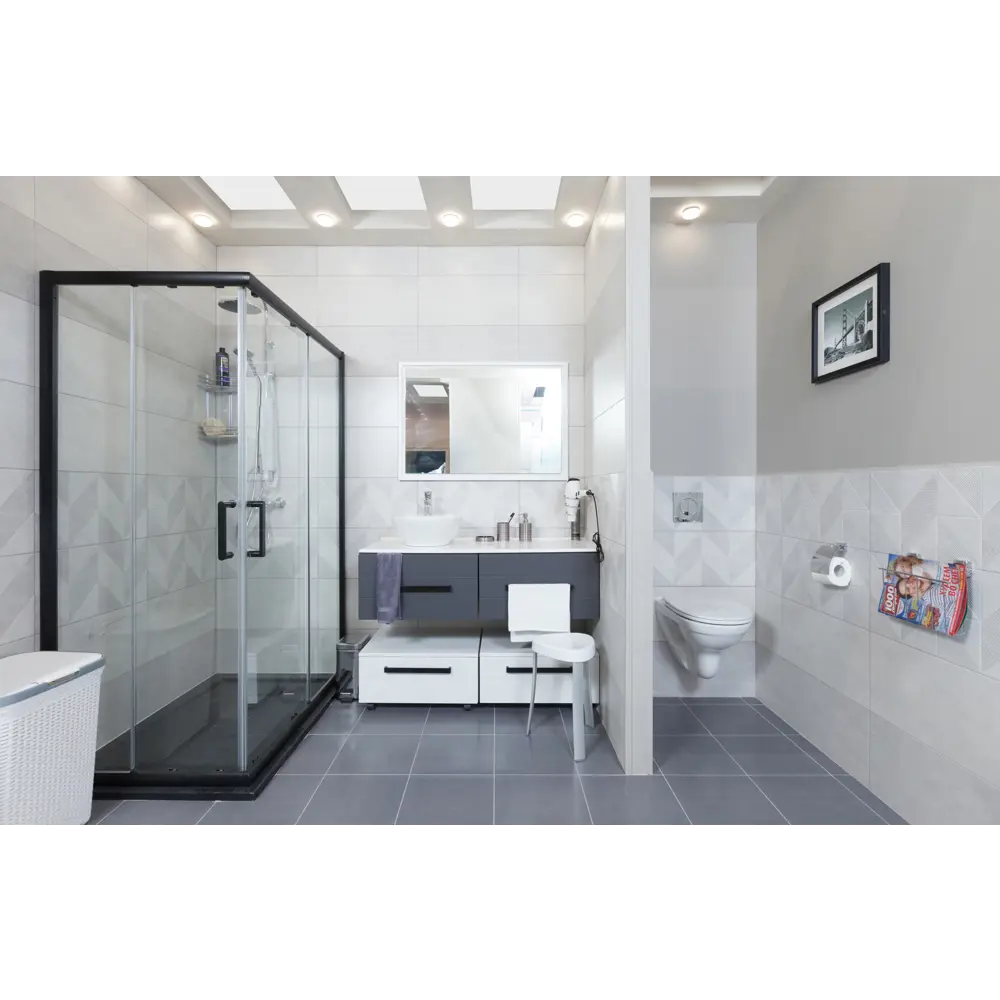 Зеркало для ванной Omega Glass NNB15 60x90 см прямоугольное цвет белый Бытовое зеркало STLM-2076585 - Вид №5