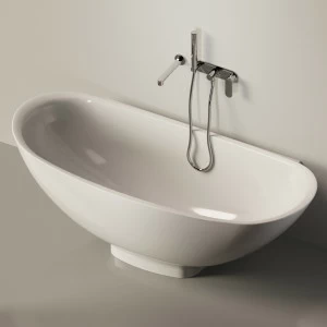 Flaminia IO e SI Ванна пристенная 165 см серая IOS70.7047