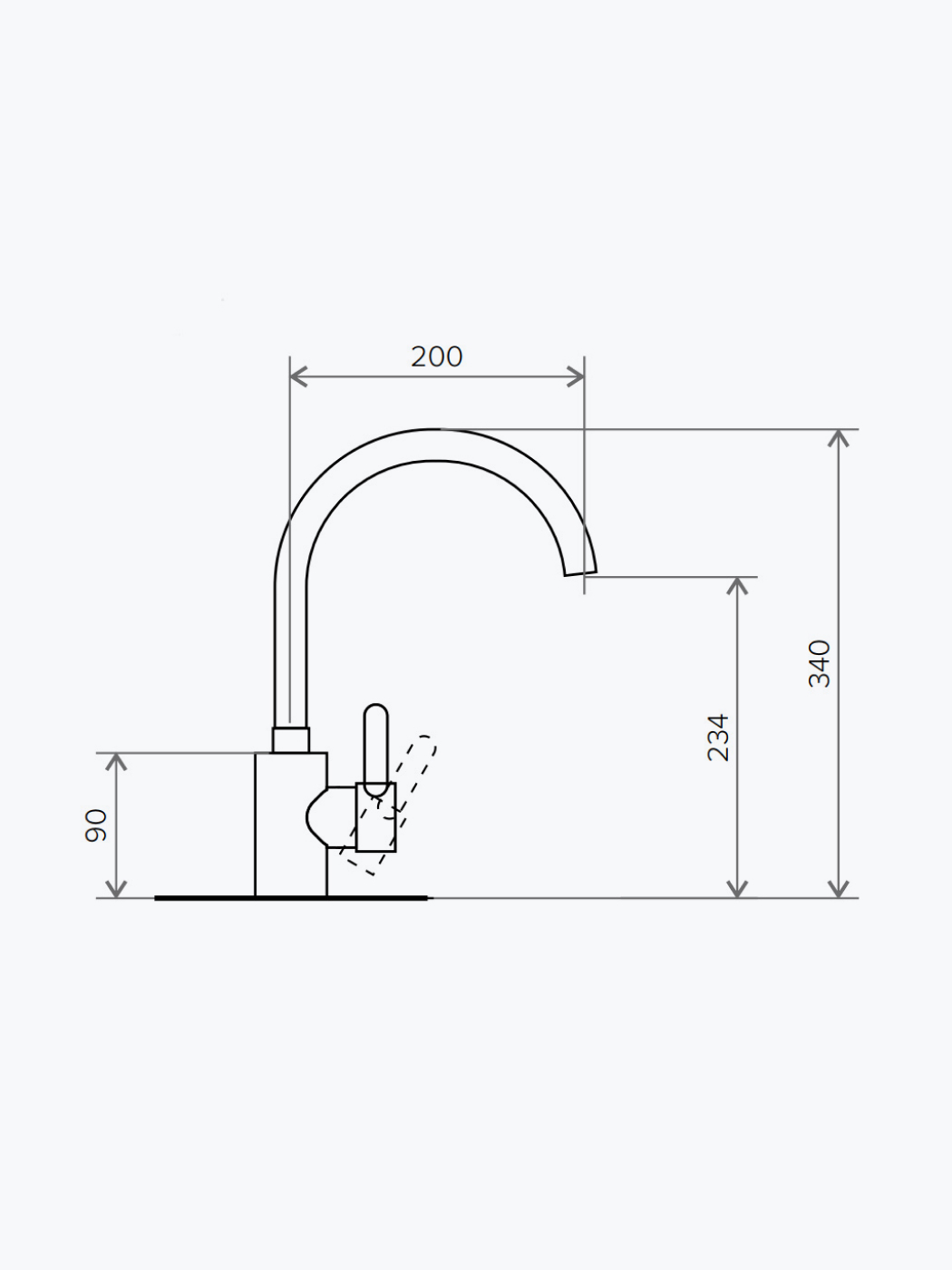 660724 Смеситель кухонный "Элара" в тон мойки Polygran  - Вид №1