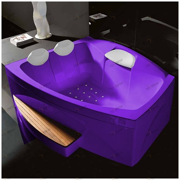 Ванна GRUPPO TREESSE Matrix Slim V763C-F большая с подголовником глубокая с аэромассажем фиолетовая STAV763CF
