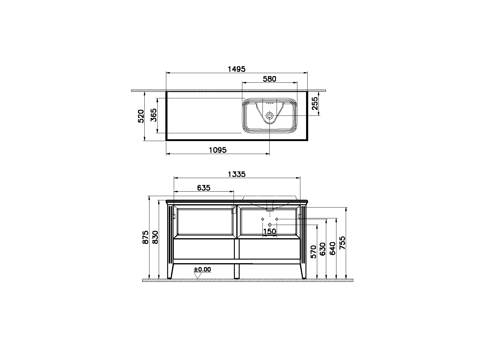 62208 Раковина Vitraglobal Valarte  - Вид №1