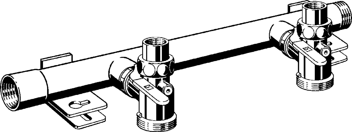 618 384 Модель G2345.1S Трубопроводные системы  Газовая арматура  Коллекторы  Однотрубные газовые счетчики Santreyd  - Вид №1