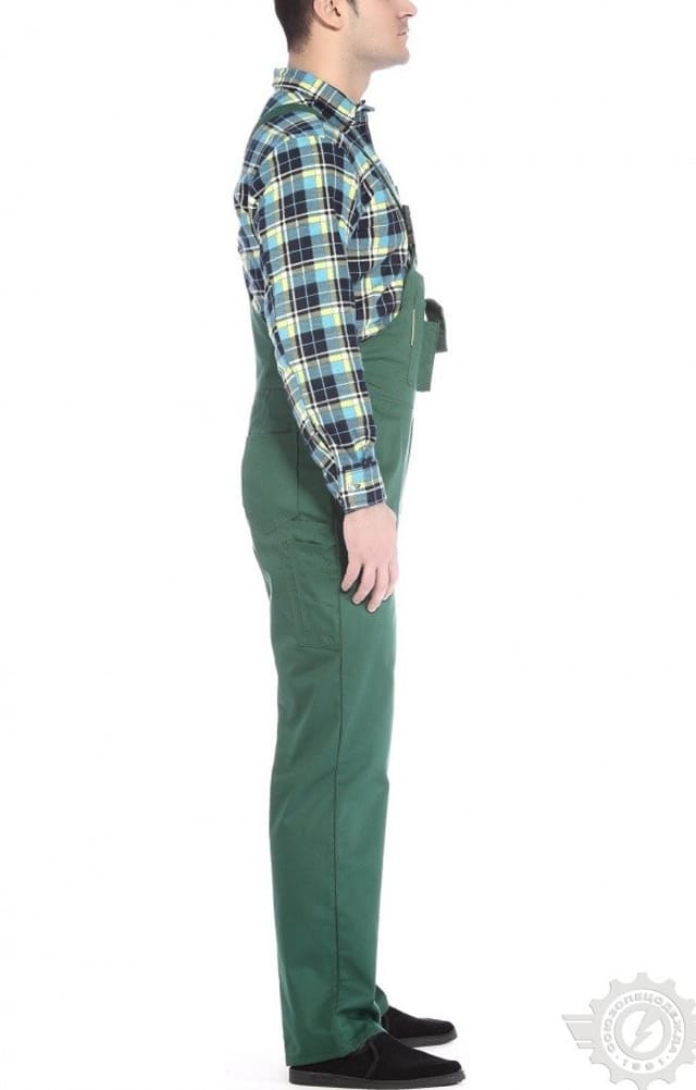 5022583 Полукомбинезон "Эксперт-2" зеленый  Летняя спецодежда  размер 40-42/158-164  - Вид №4