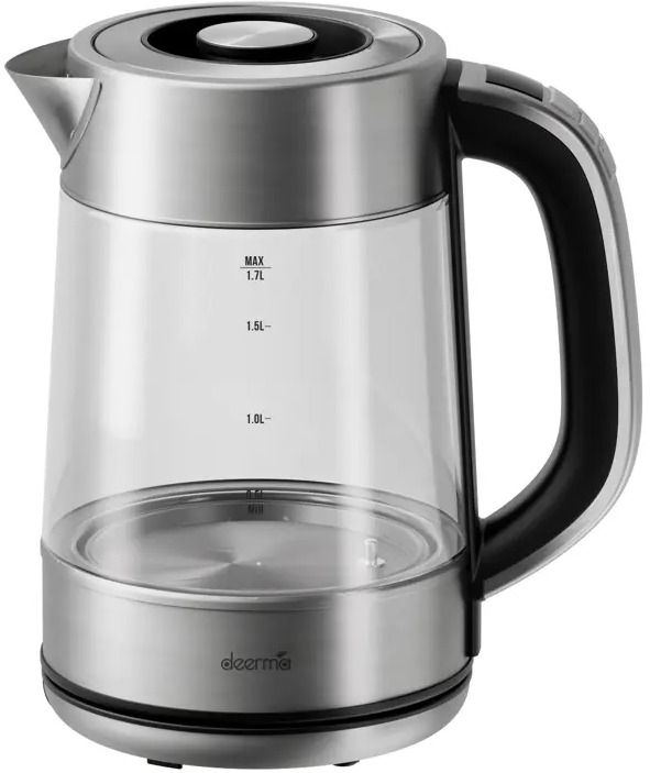 91553732 Электрический чайник Deerma DEM-YS50W 1.7 л стекло цвет серебристый STLM-0871755