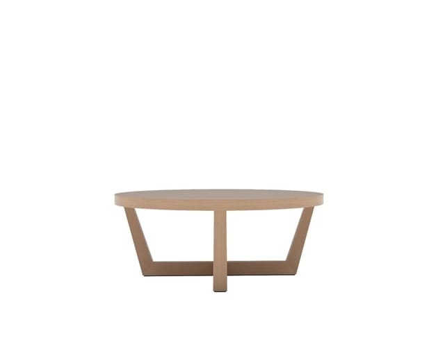 Низкий круглый журнальный столик из дуба Andreu World Uves ARCH-00115823 - Вид №1