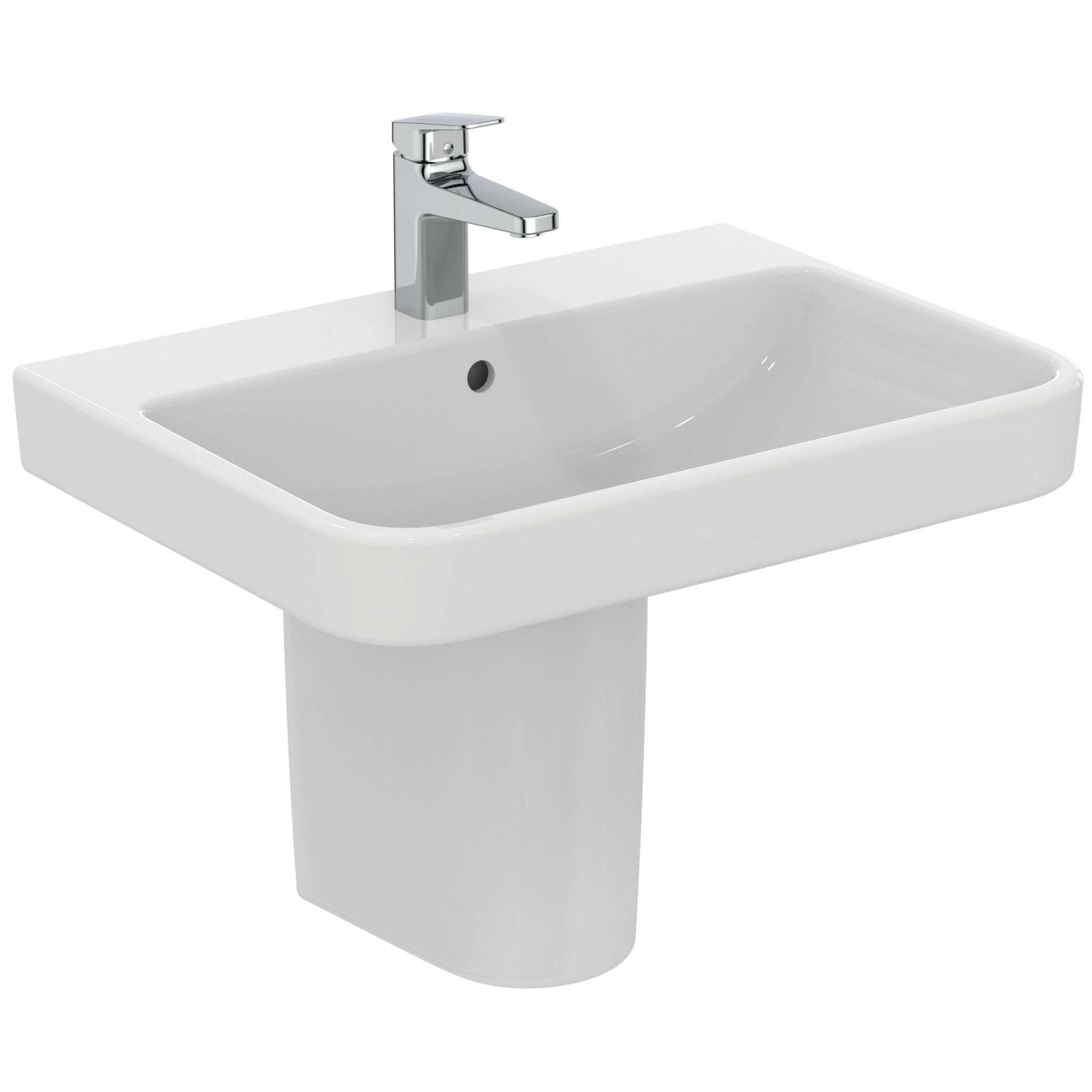 Прямоугольная раковина на колонне с переливом Ideal Standard i. life B ARCH-00078385 - Вид №3