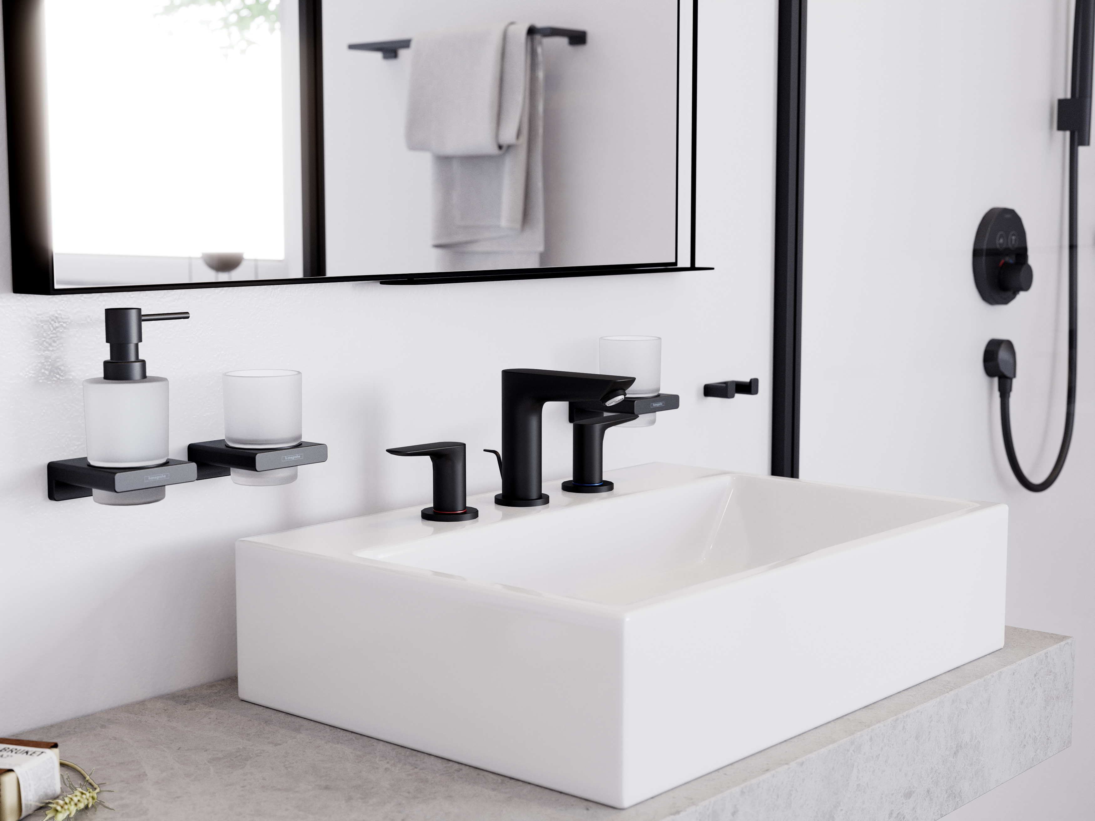 71733140 Talis E Смеситель для раковины на 3 отверстия со сливным гарнитуром Hansgrohe  - Вид №1