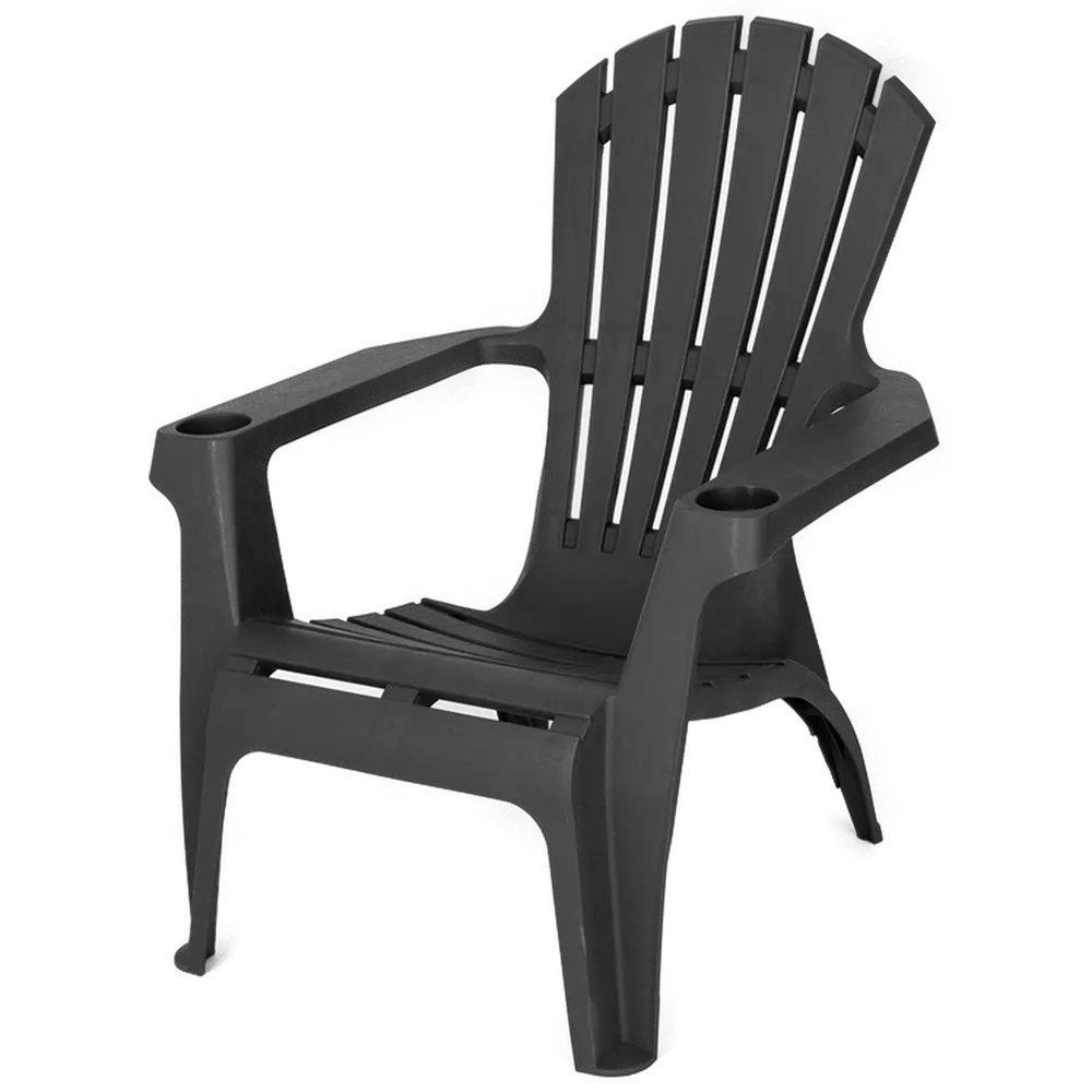 Кресло Мiаmi 73.5x74.5x88.8 см полипропилен антрацит ЭЛЛАСТИК-ПЛАСТ STLM-2001119 - Вид №1