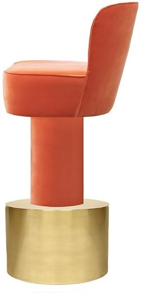 Moanne Барный стул высокий бархатный со спинкой Monti sun-id-1414039 - Вид №2