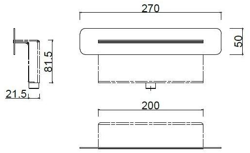 Rubinetteria Giulini Настенный каскадный излив Futuro F1743-b - Вид №1